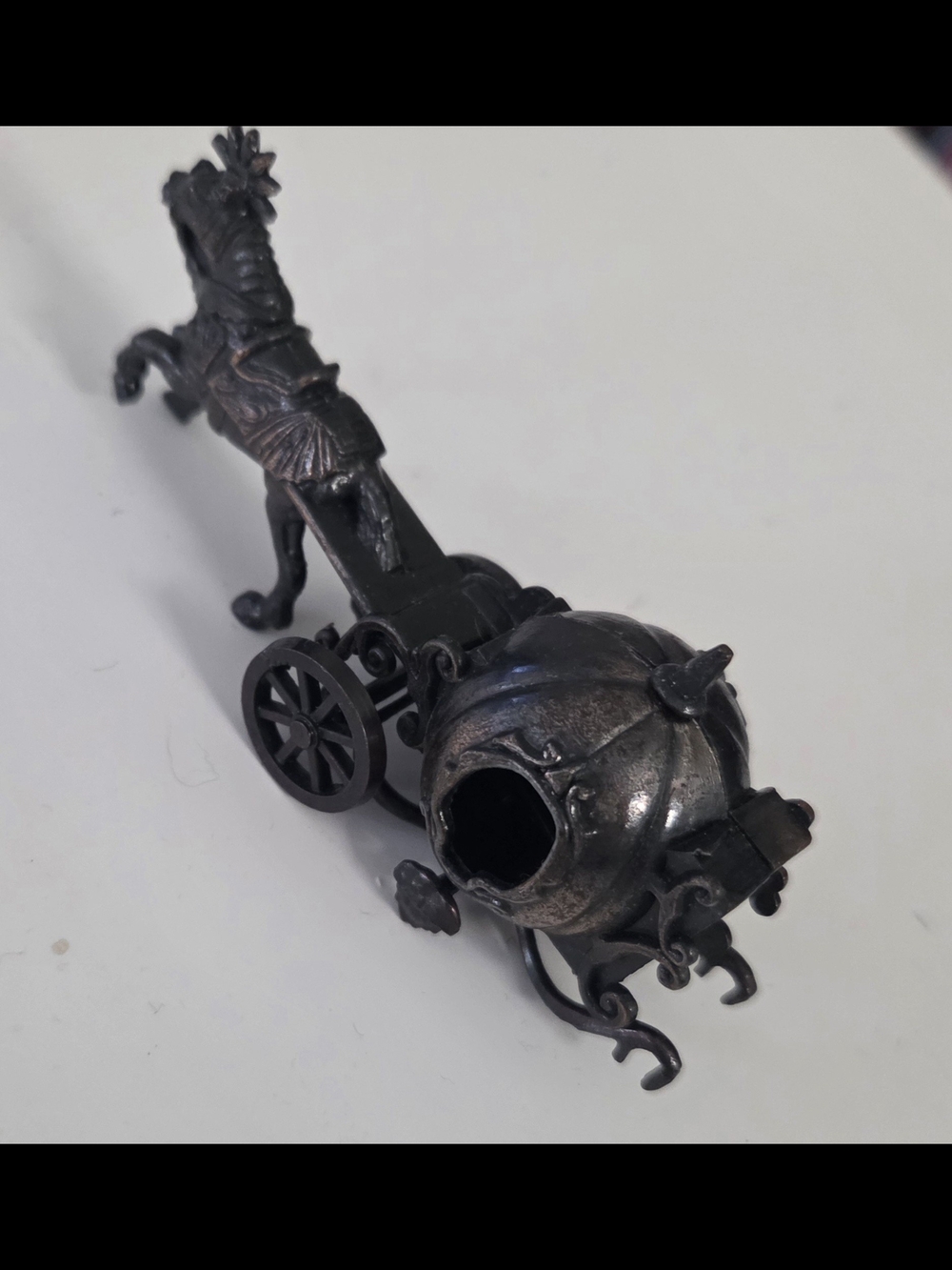 Vintage - Cast Metal Cinderella Carriage and Horse - Pencil Sharpener